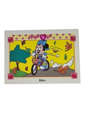1991 Disney Minnie 'n Me Trading Card – Yellow, Pink, Blue, Green